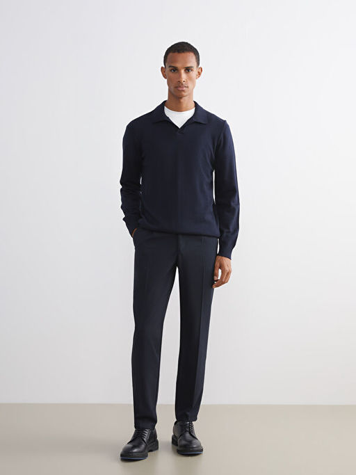 Polo Yaka Erkek Triko Kazak