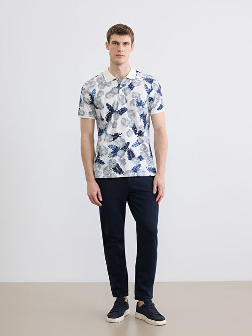 Polo Yaka Desenli Pike Erkek Ti??rt