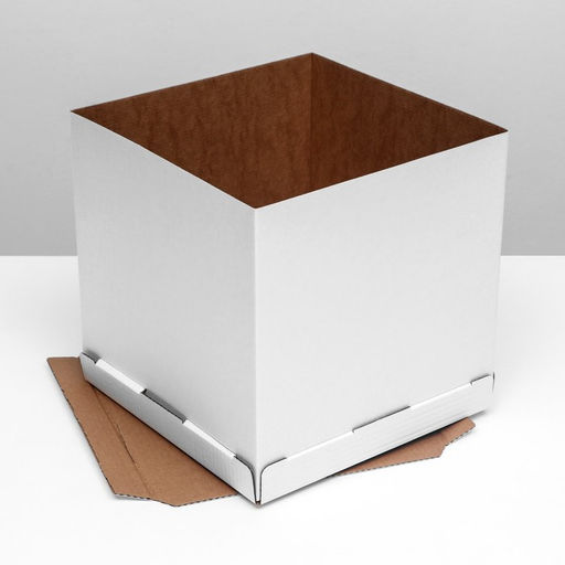 Коробка под торт с окном, Пироженка, белая, 30 х 30 х 30 см - UPAK LAND фото 2