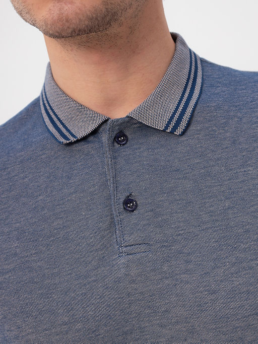 Джемпер мужской с воротником поло короткий рукав GREG G144V-PH4-OZ5 (коричневый)  фото 5