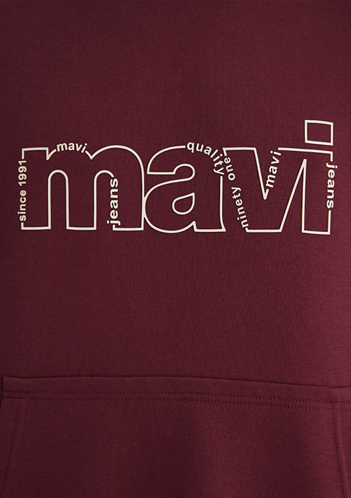 Mavi Logo Bask?l? Bordo Sweatshirt  фото 7