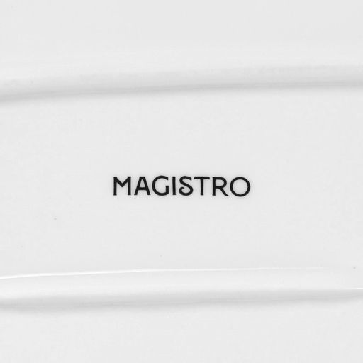 Блюдо с соусником Magistro «Бланш», 30×13.5 см, для подачи, фарфор, цвет белый