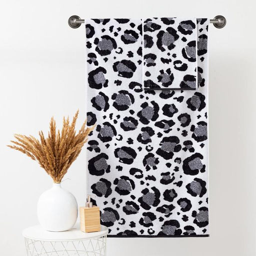 Полотенце махровое Этель ЧБ Снежный барс, пестроткань, 30х60 см  фото 5