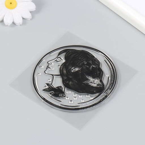 Штамп для творчества силикон «Девушка в морском пузыре», 10×10 см