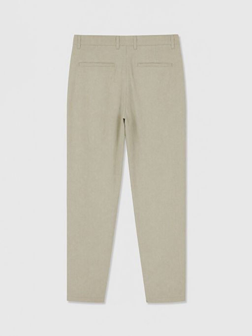 Regular Fit Keten Kar???ml? Erkek Pantolon