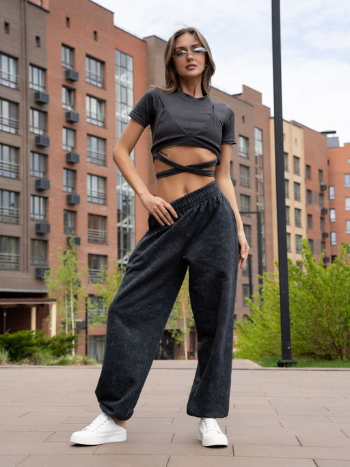 брюки джоггеры футер 3-х нитка петля (хлопок 100%) - Binita фото 5