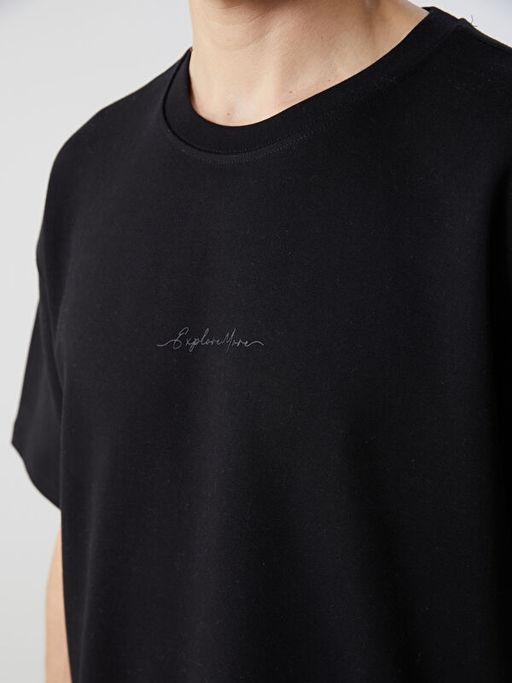 Bisiklet Yaka K?sa Kollu Nak??l? Erkek Ti??rt