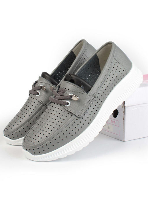 03-ZL-8861 DK. GRAY Полуботинки женские (натуральная кожа) - Фабричный китай фото 15