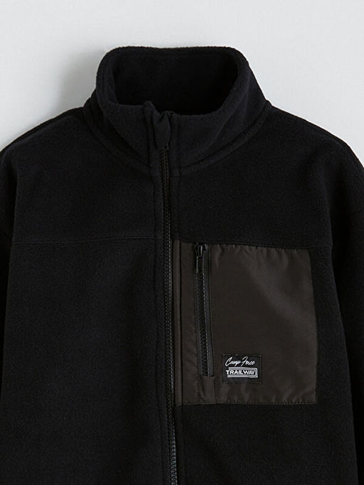 Dik Yaka Erkek ?ocuk Fermuarl? Polar H?rka