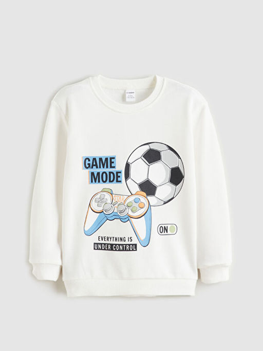 Bisiklet Yaka Erkek ?ocuk Sweatshirt 2li