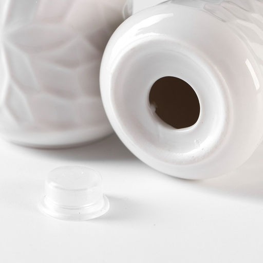 Набор фарфоровый для специй BellaTenero, 4 предмета: солонка, перечница, салфетница, подставка-держатель, белый  фото 8