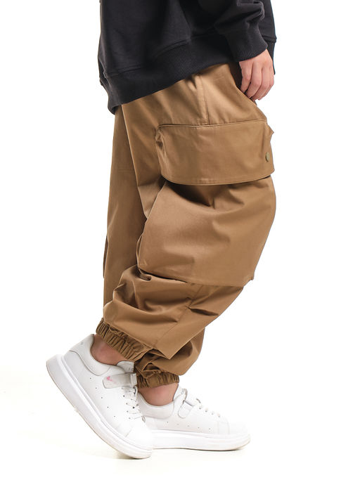 Джоггеры карго брюки унисекс 33-67077 черный - Mini maxi фото 30