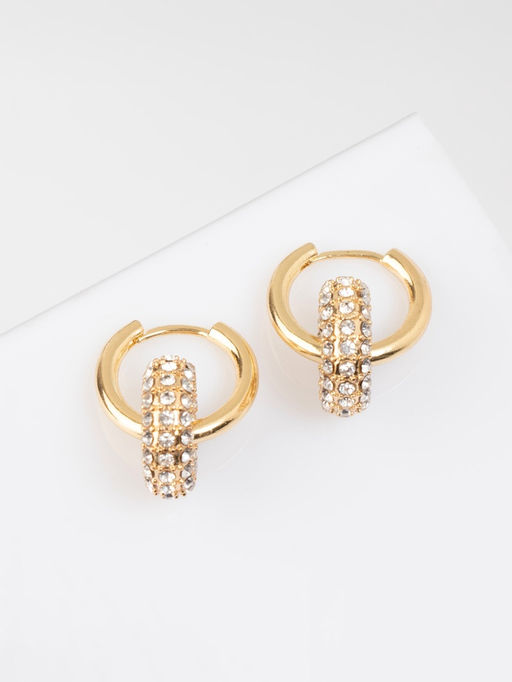 Серьги со съёмным элементом Трансформер круги, цвет золото с серебром