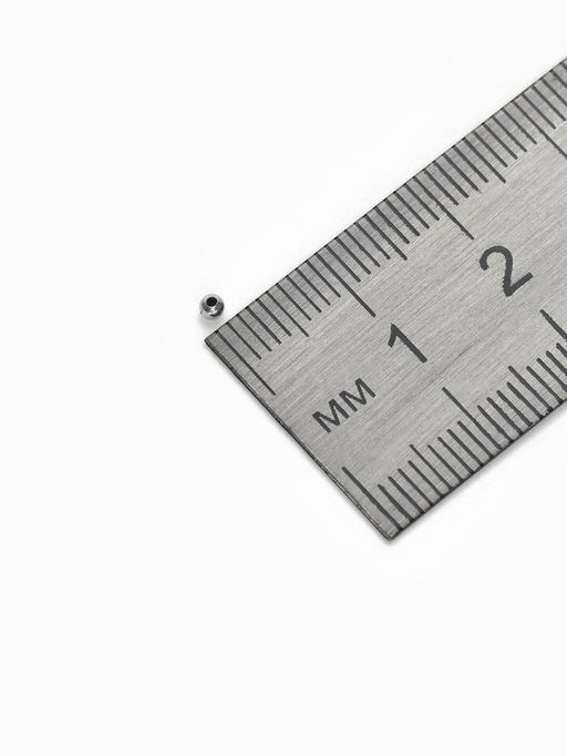 Цена за 5 шт. Кримп - зажимная бусина СМ-368, набор 30 шт. 2 мм, цвет серебро