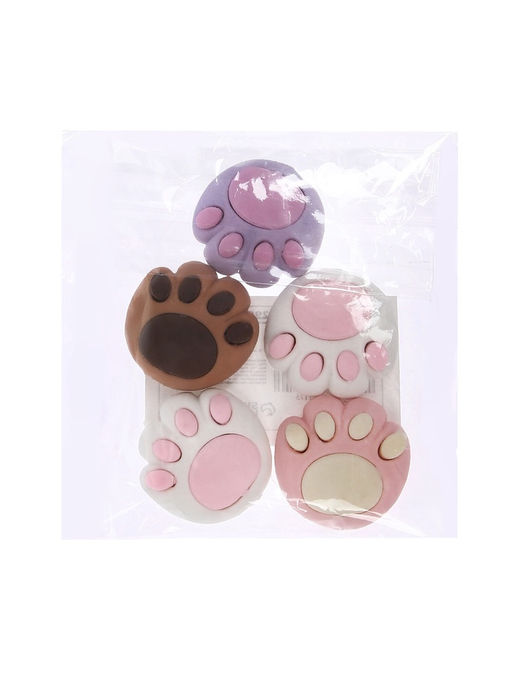 Набор фигурных ластиков Calligrata «Лапка», 5 штук, МИКС