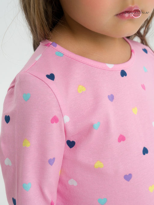 Платье Эля цветные сердечки на розовом - Sovalina фото 41