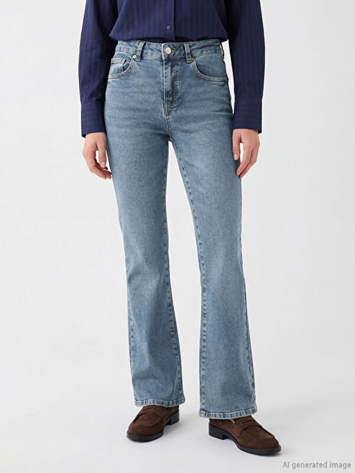 Flare Kad?n Jean Pantolon