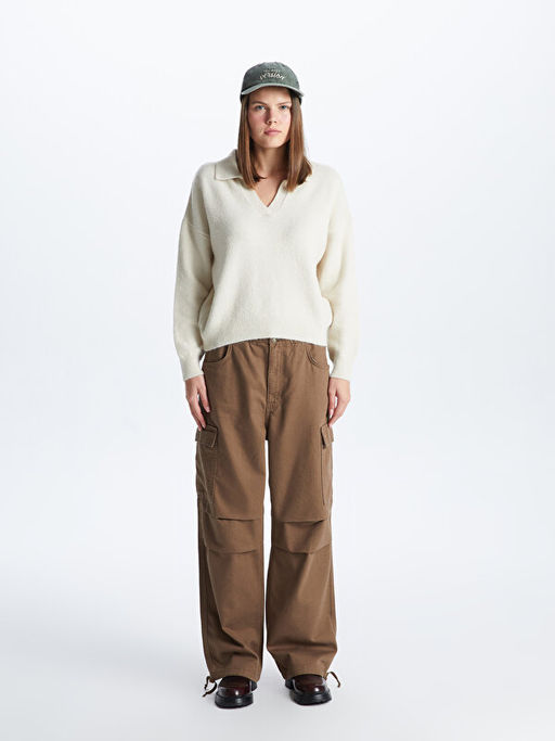 Jogger Kad?n Kargo Jean Pantolon