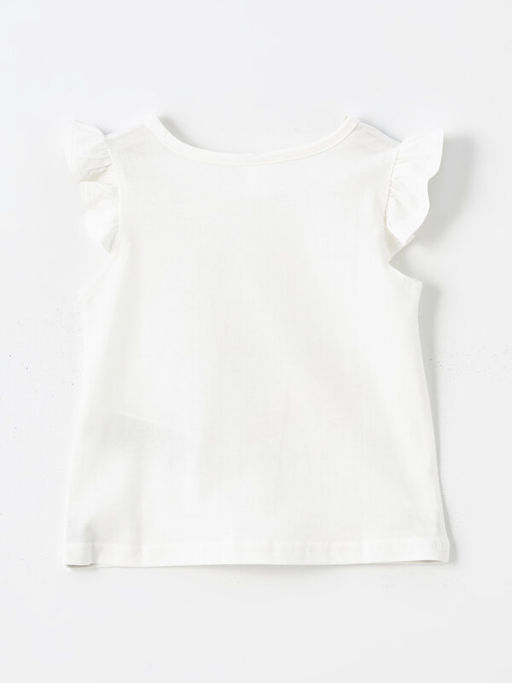 Bisiklet Yaka K?sa Kollu Bask?l? K?z Bebek Ti??rt 2li - Waikiki фото 3