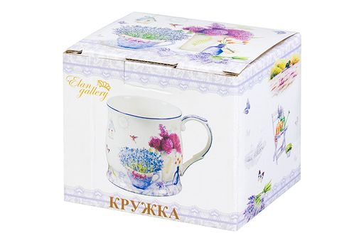 Кружка 350 мл 11,5*8,5*8,5 см Лаванда NEW BONE CHINA - Elan gallery фото 6