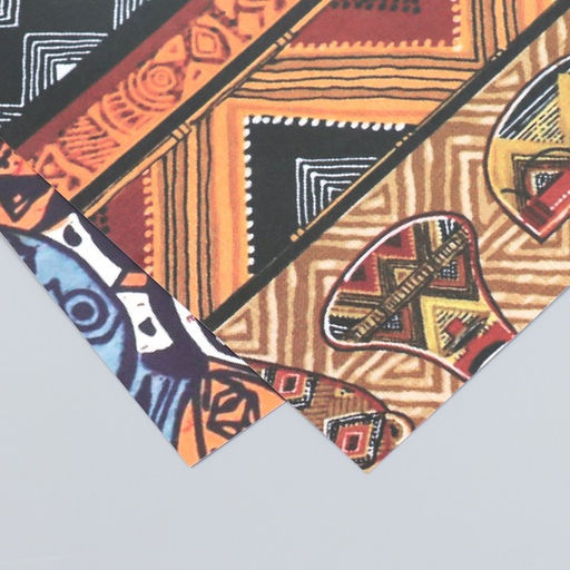 Цена за 5 шт. Бумага для скрапбукинга двусторонняя «Африка», плотность 180 г, 30.5×32 см