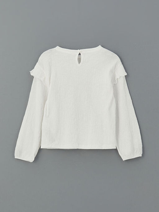 Bisiklet Yaka F?rf?r Detayl? K?z ?ocuk Ti??rt