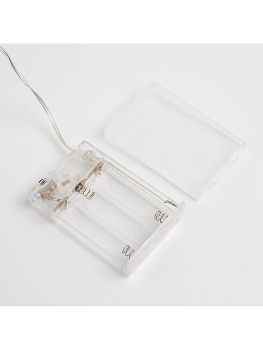 Гирлянда Нить 5 м, роса, IP20, серебристая нить, 50 LED, 2 режима, от батареек AAх3, свечение белое - Luazon lighting фото 7