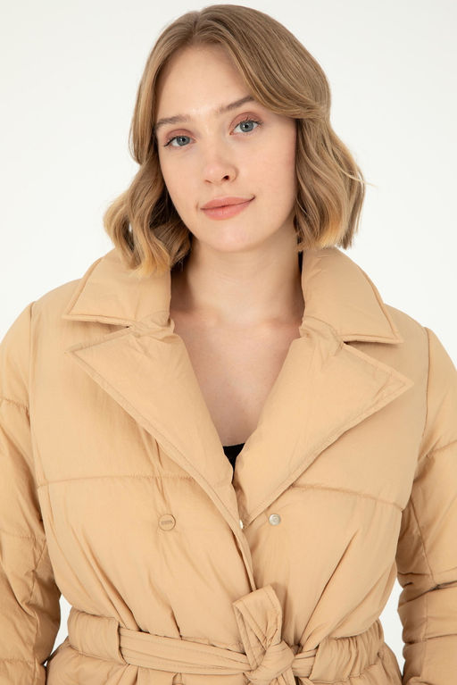 Женское пальто светло-коричневого цвета Неожиданная скидка в корзине - U.s. polo assn фото 2