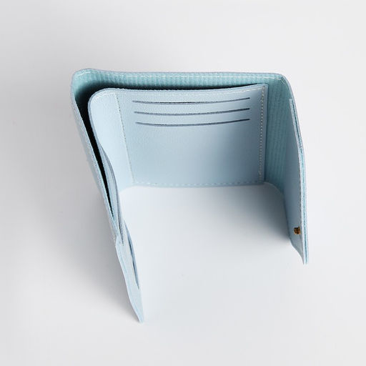 Кошелёк на кнопке, цвет голубой - Simaland фото 4