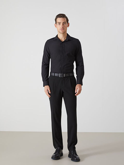 Slim Fit Uzun Kollu Poplin Erkek G?mlek