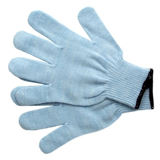 Цена за 6 шт. Перчатки трикотажные, акрил, цвет: зенит, оверлок, Россия// Сибртех