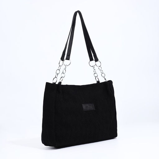 Сумка-тоут на молнии, цвет чёрный - Simaland фото 5