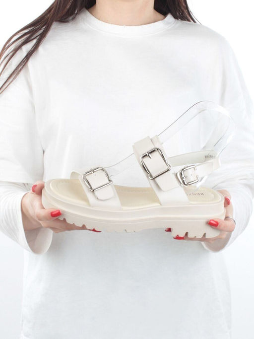 08-PEAG64-1 BEIGE Босоножки женские (натуральная кожа)