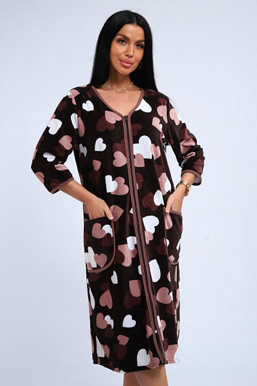 Халат велюровый на молнии (941-6) - Плиона фото 145