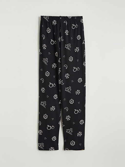 Beli Lastikli Desenli K?z ?ocuk Pijama Alt