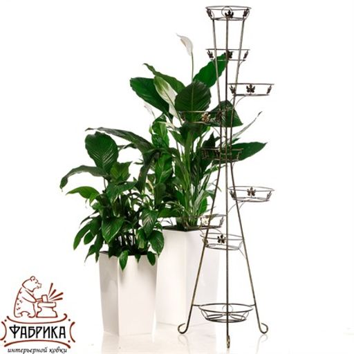 Стойка для цветов Декор 19-009-BG на 9 цветов - Фабрика интерьерной ковки фото 3