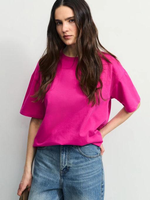 Базовая футболка оверсайз из хлопка / Zarina