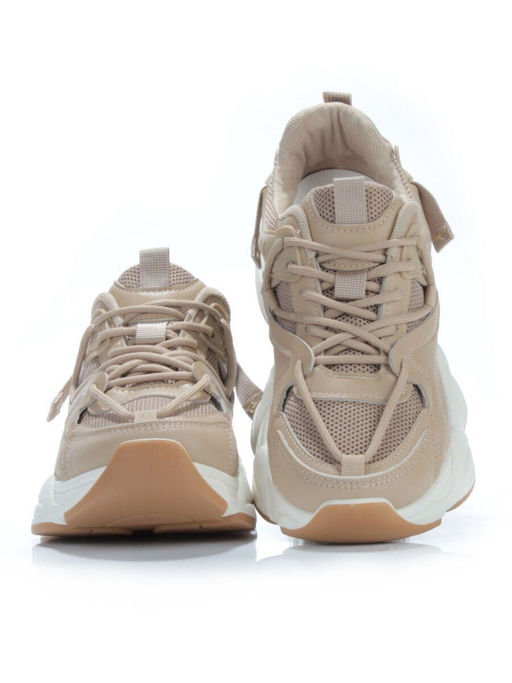 05-6035-5 DK. BEIGE Кроссовки женские (искусственные материалы) - No name фото 11