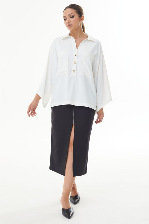 Блуза AURA 2120-170 молочный  фото 4