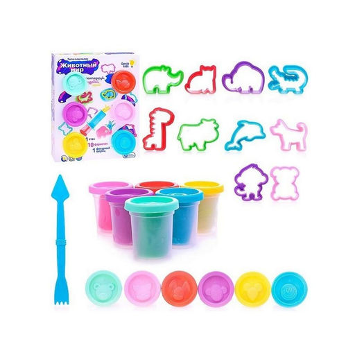 Набор для детской лепки «Тесто-пластилин. Животный мир»