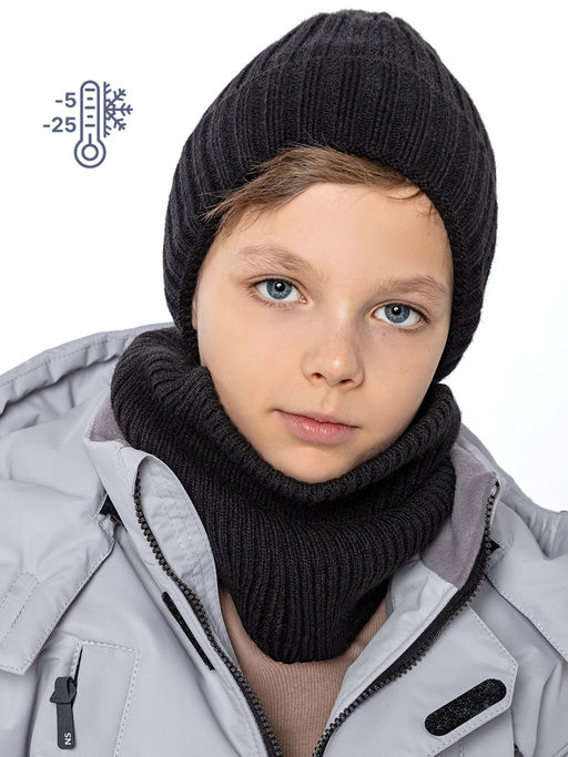 Комплект (шапка и снуд) 12з16424 сухая роза - Nikastyle фото 5
