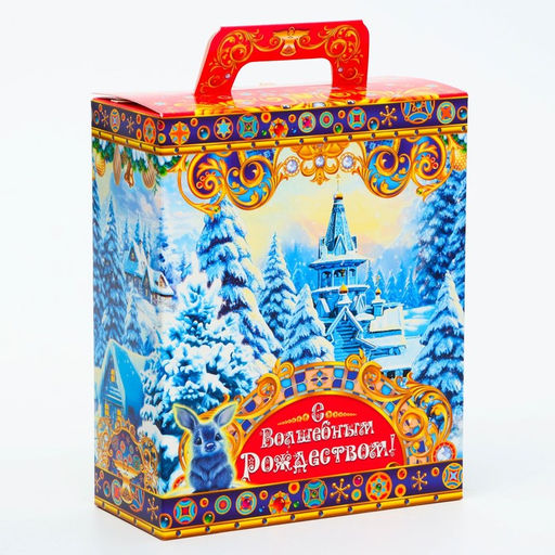 Цена за 5 шт. Подарочная коробка Новогодняя Презент Рождество в зимнем лесу, для сладких подарков, 15.5?7?19 см - Simaland фото 2