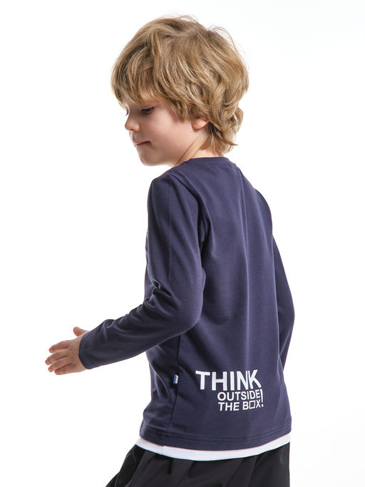 Лонгслив для мальчика подростка UD 7957 т.синий - Mini maxi фото 7