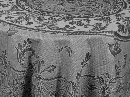 01с58 ЯК Скатерть 170*170 "Овальная" цв. серый