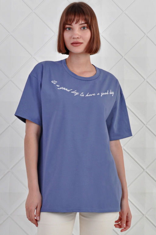 Арт. 3737 Футболка женская 42-52 (6 шт) Цвет:грязно-фиолетовый - Калинка фото 7