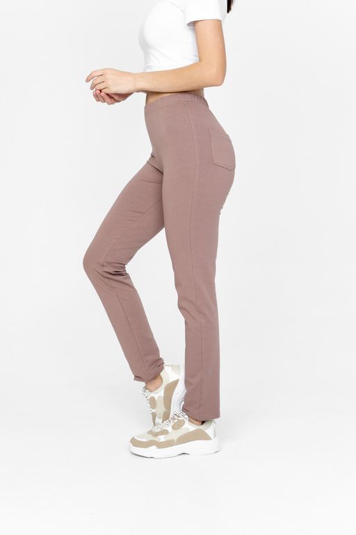 Брюки из мягкого хлопкового футера, комфортная резинка на талии - Solo mio фото 3