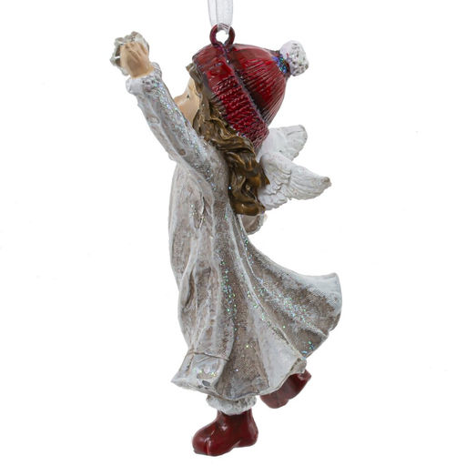 Украшение новогоднее "Девочка-ангел", L4,5 W3,5 H8 см, 2в.
