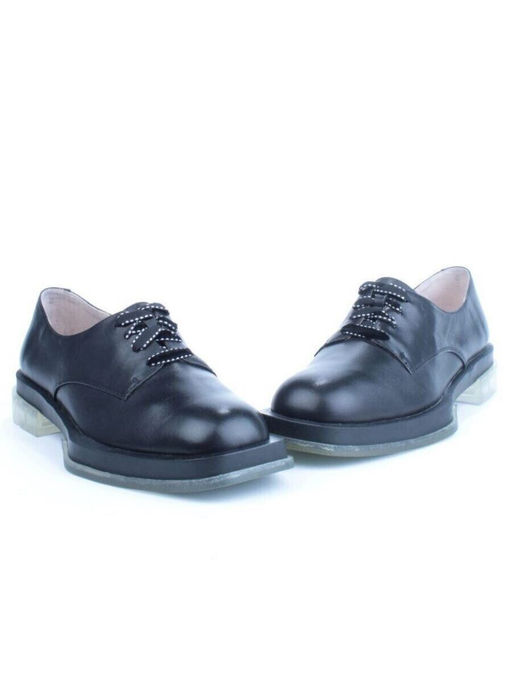 03-DD04-1 BLACK Полуботинки женские (натуральная кожа)