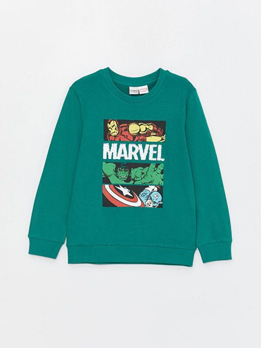 Bisiklet Yaka Hulk Bask?l? Uzun Kollu Erkek ?ocuk Ti??rt - Waikiki фото 3