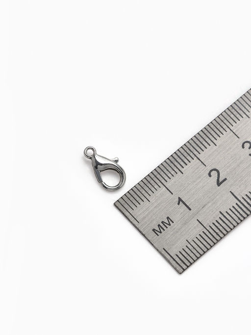 Цена за 2 шт. Замок карабин, 10 шт. 12?7 мм, цвет серебро